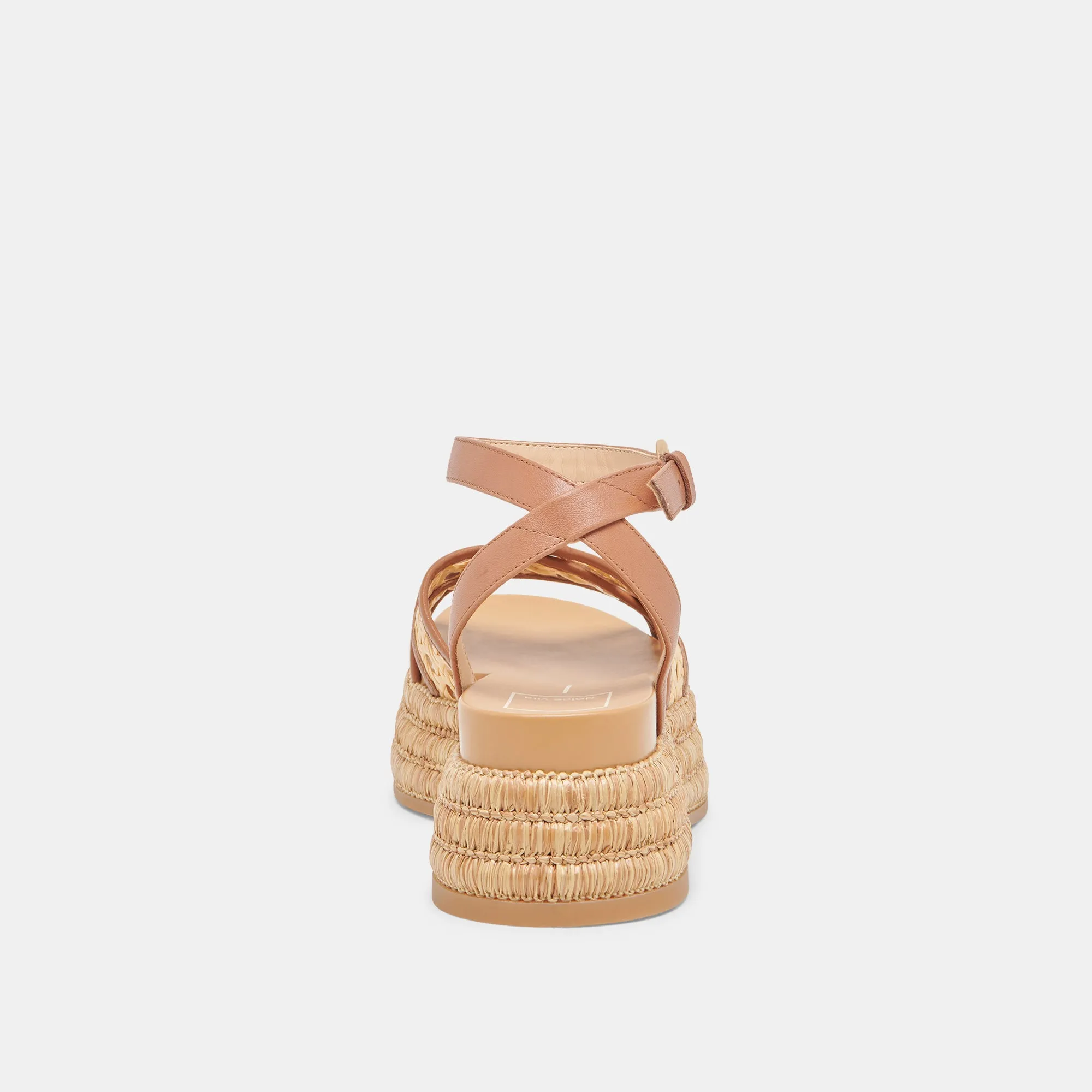 WRILEY SANDALS SADDLE WOVEN RAFFIA