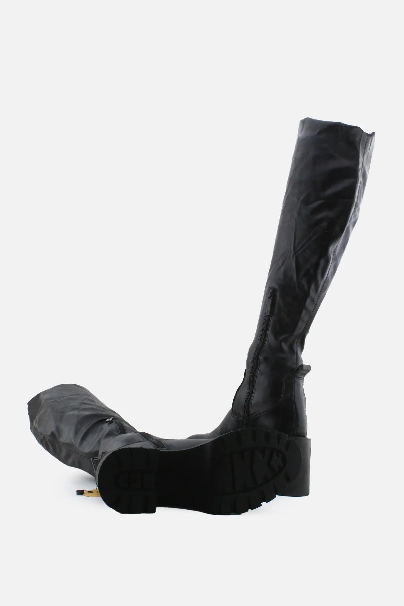 Zara Zipper Block Thigh High Boots | 100% Authentic Leather