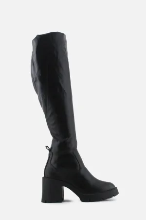 Zara Zipper Block Thigh High Boots | 100% Authentic Leather