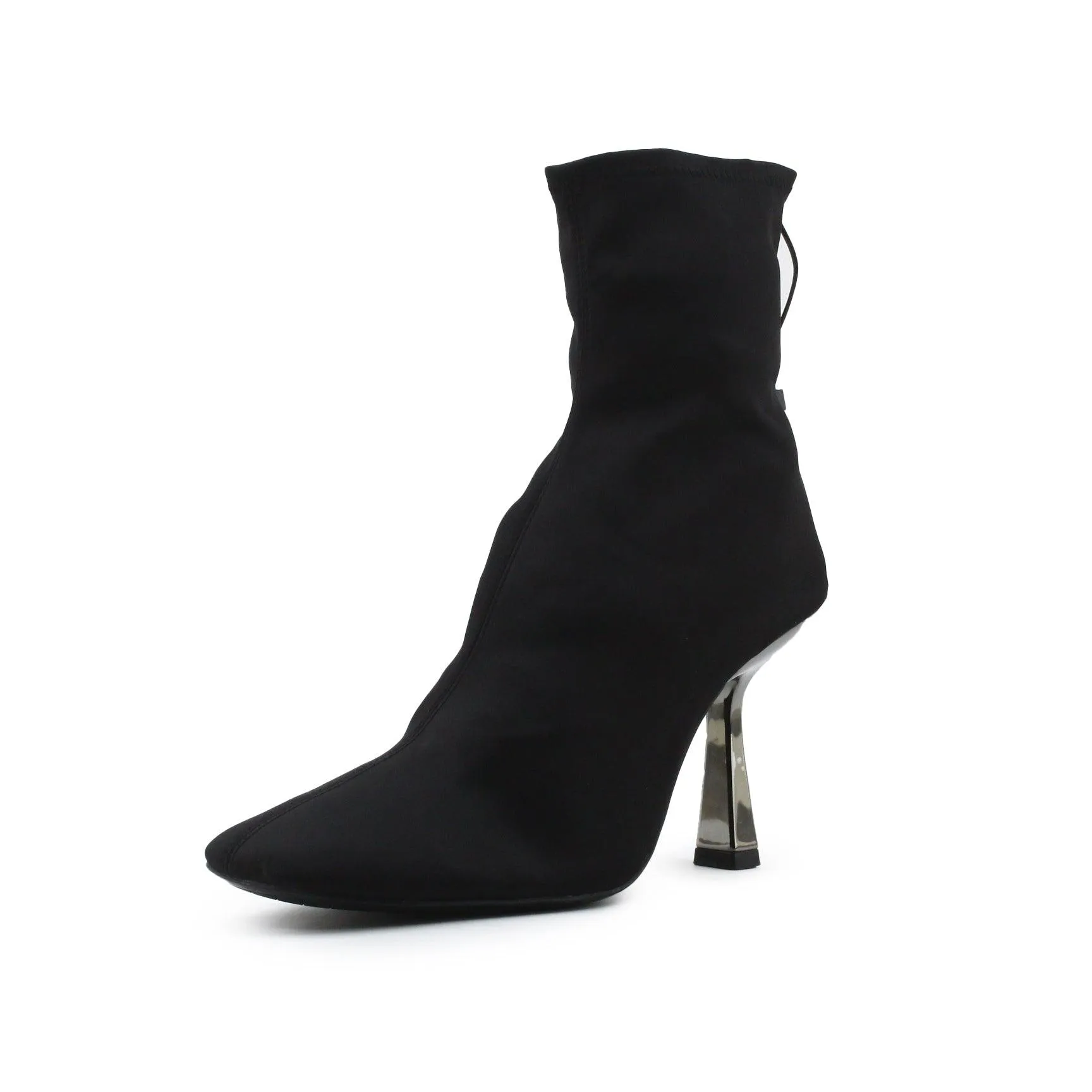 Zara Zipper Stilettos Heels Sock Boots | Textile