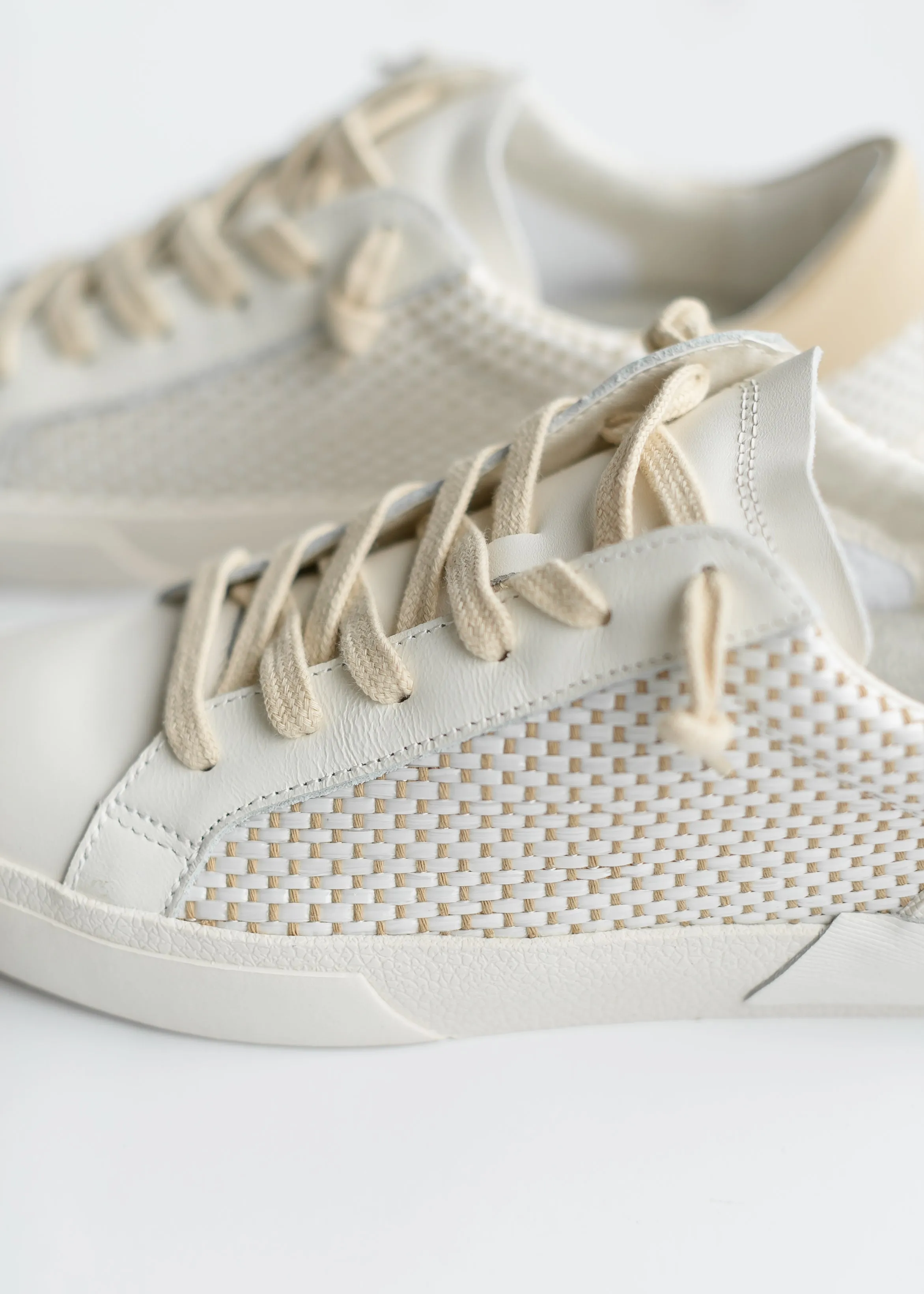 Zina Tan   Cream Raffia Sneaker - FINAL SALE