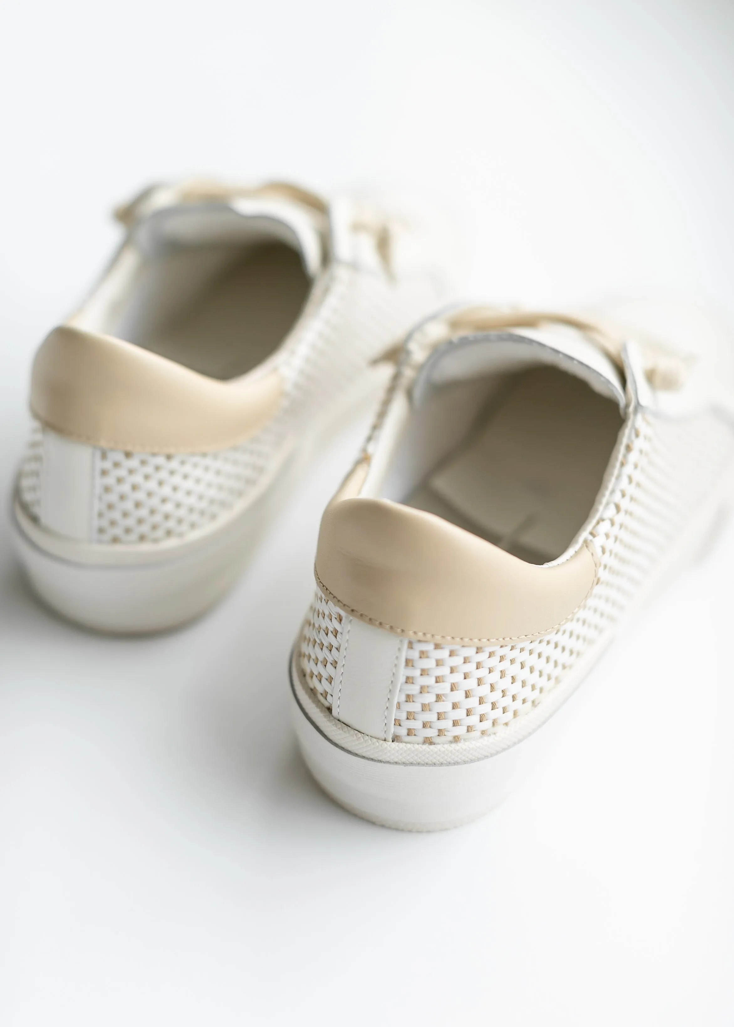 Zina Tan   Cream Raffia Sneaker - FINAL SALE